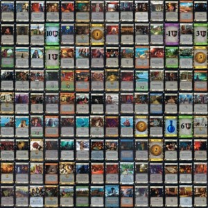 Do you think adding a new card to Dominion involves testing one card? Of course not! It involves testing dozens of combinations of cards! Image from the Board Game Geek.