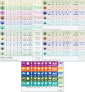 A few iterations of the score sheets show some of the different symbol systems we tried.